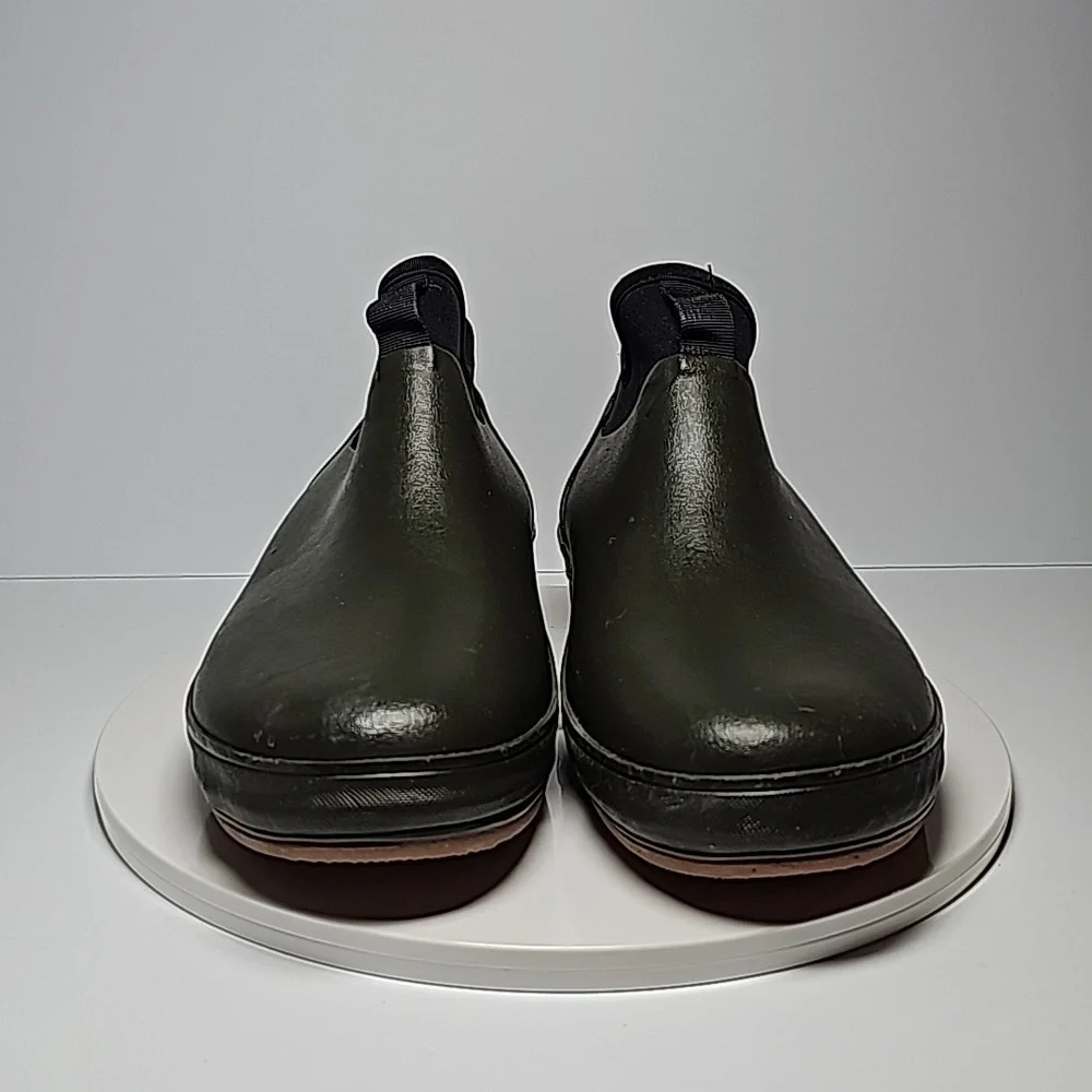 NWT Staheekum Men's Waterproof Neoprene Ankle Rain Boot Olive Green Black 10